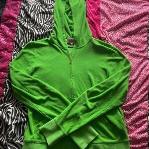 Vintage neon green juicy couture zip-up
